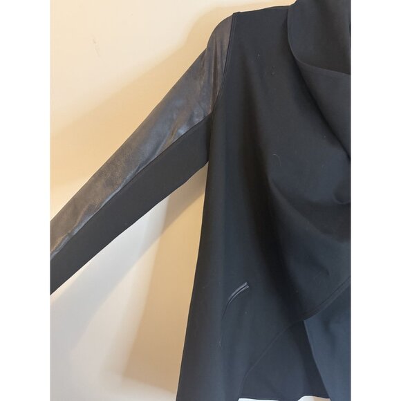 NEW Spanx Faux Leather Convertible Jacket Black Sz M $178 [jb] - Picture 13 of 14